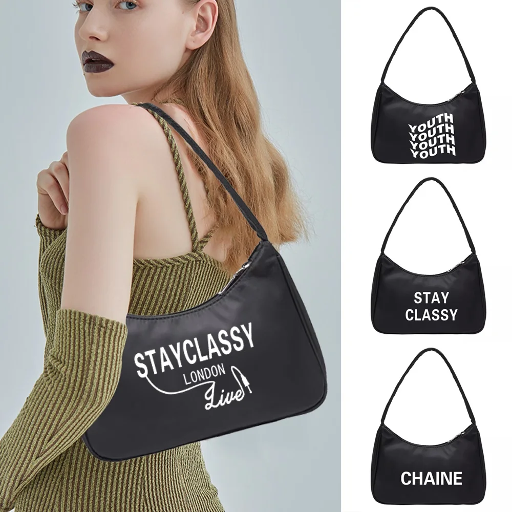 Women Underarm Bag Ladies Walls Print Handbags New Fashion Design Small Shoulder Bags Shopping All-match Clutch Tote Pouch Purse