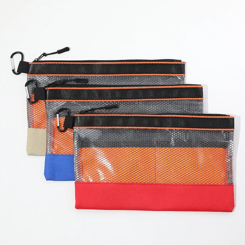 

5шт косметички Оксфорд лоскутная прозрачная многофункциональная длинная сумка для хранения инструментов с ключом