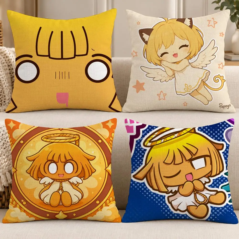 Artist Cute P-Pepoyo Tsuriel Cushion Cover Soft Short Cover Washable Sofa Bed Dorm Garden Home Office Chair Decor