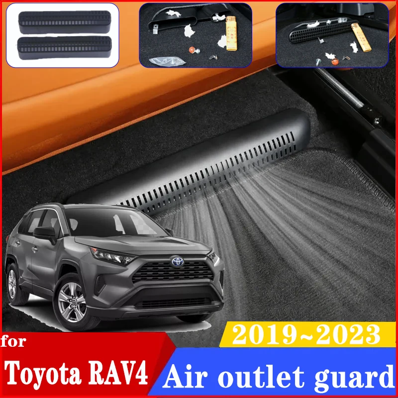 For Toyota RAV4 XA50 Wildlander Suzuki Across 2019~2023 Car Under Seaters Air Conditioner Duct Covers Cap Protection Accessories