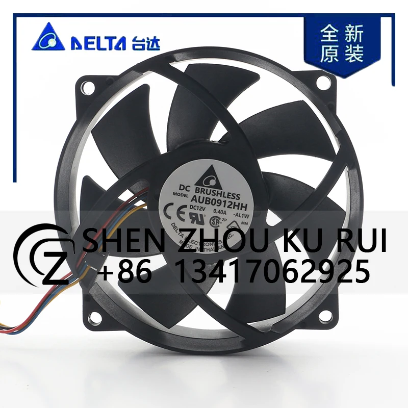 

Delta 5V 24V 48V DC12V 0.40A AC EC 9025 90X90X25MM 9CM 4-wire PWM Speed Control Chassis Temperature Control AUB0912HH Coolingfan