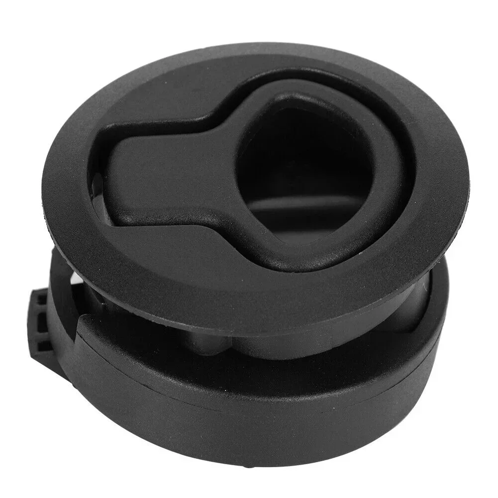 Deck Hatch Handle Ring Door Lock, preto ABS Acessório completo, conveniente para usar longa vida útil