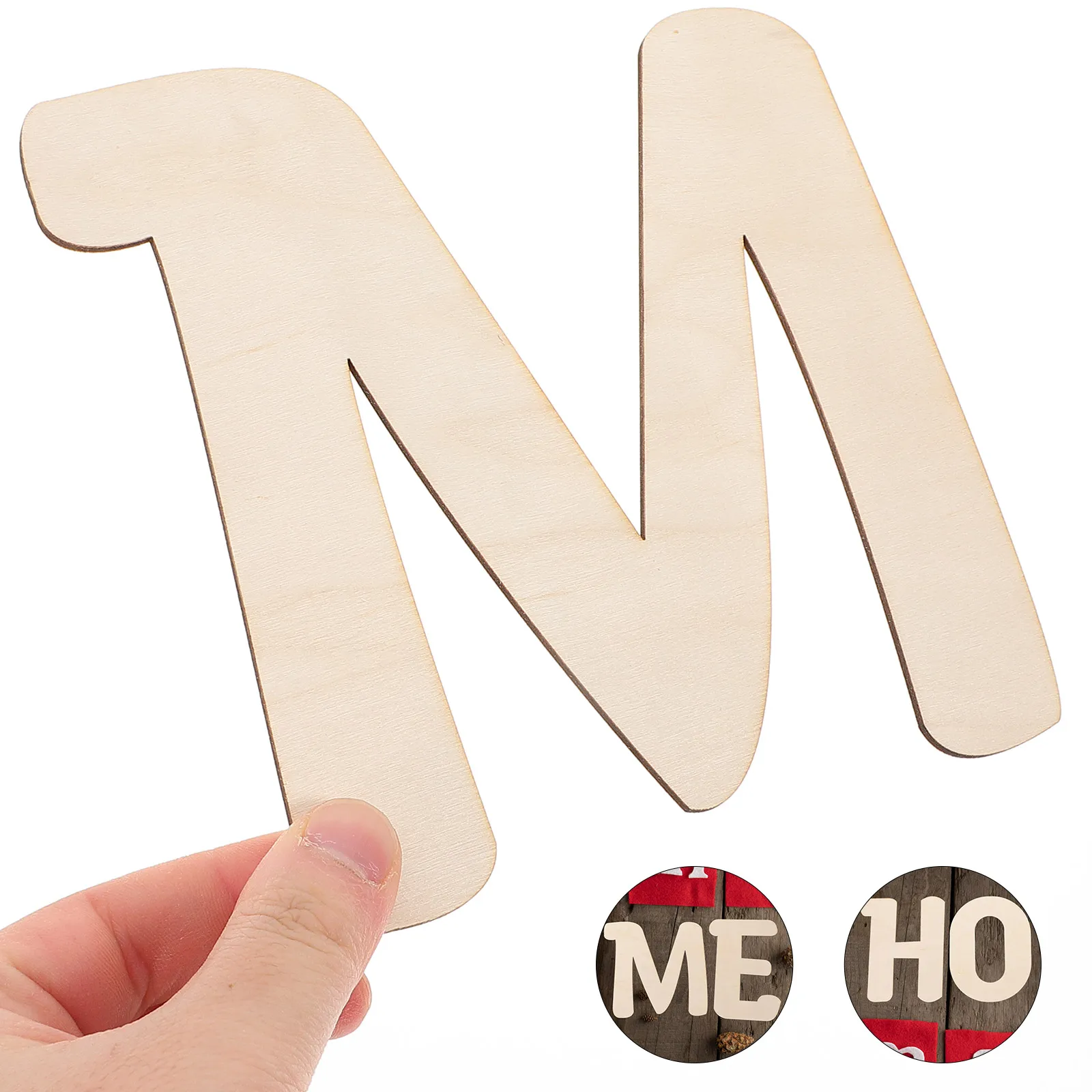 

4pcs Wooden Letters Crafts Alphabet Wood Cutouts Diy Decorative Letter Pieces For Home Wedding Party Decoration Bulk Tags