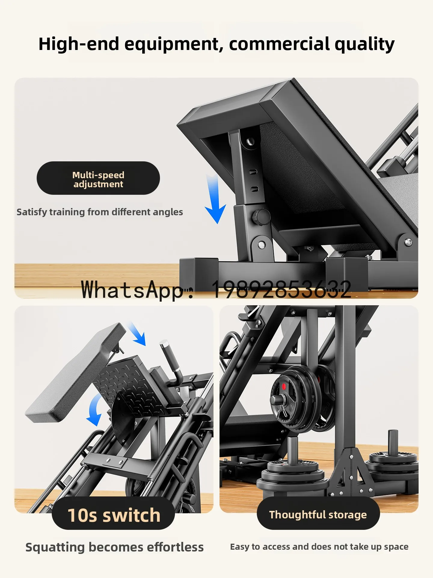 YFY Squat Machine Gym Equipment Inversion Machine All-in-One Men's Leg Training Magic Gym Leg Machine