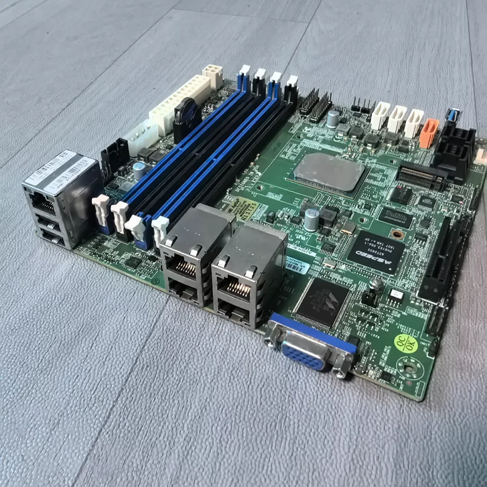 A2SDi-8C-HLN4F For Supermicro Mini-ITX motherboard C3758 Socket FCBGA-13108 Core 8 thread frequency 2.2