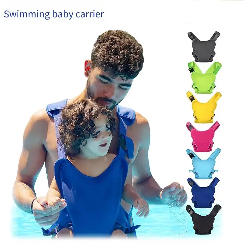 Arnés de natación para bebé, flotador de piscina infantil ajustable, correa de hombro, soporte de pecho impermeable para playa, juego de verano, Color aleatorio