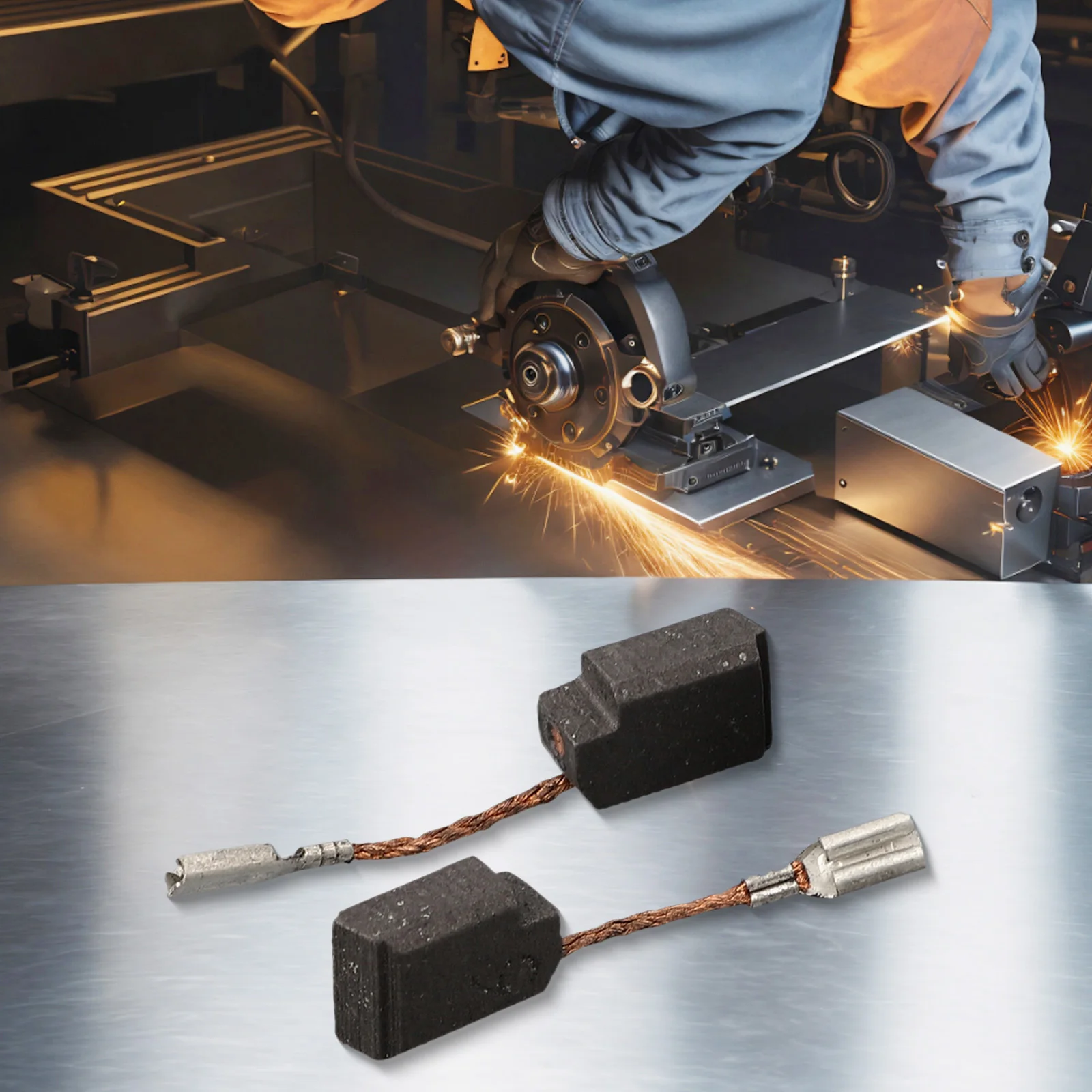 

Brand New Carbon Brush Angle Grinder 2 Pcs / Set Accessories Carbon + Metal Fine Workmanship For D28113 For D28116