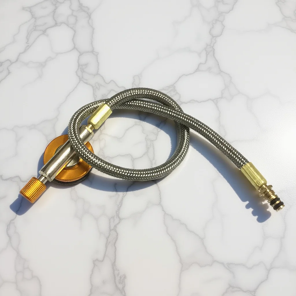 

30Cm Gas Burner Conduit Valve Hose For 7Mm Split Furnace Heads Portable Camping Stove Accessory Outdoor Bbq Burner Stove Pipe