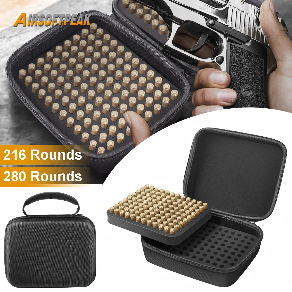 216 nabojów Dwuwarstwowa skrzynka na amunicję 9 mm Etui na naboje Przenośna torba na amunicję Pudełko na naboje na zewnątrz