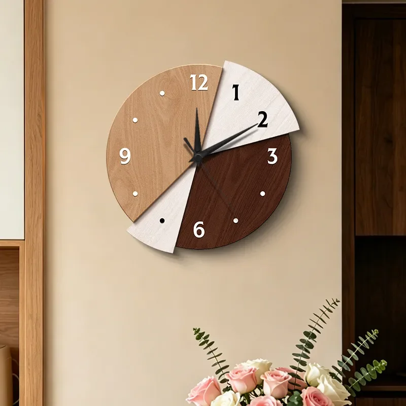 for Medieval Style Living Room Wall Clock 2026 New Luminous Wall Hanging High End Sofa Background Wall Silent Clock