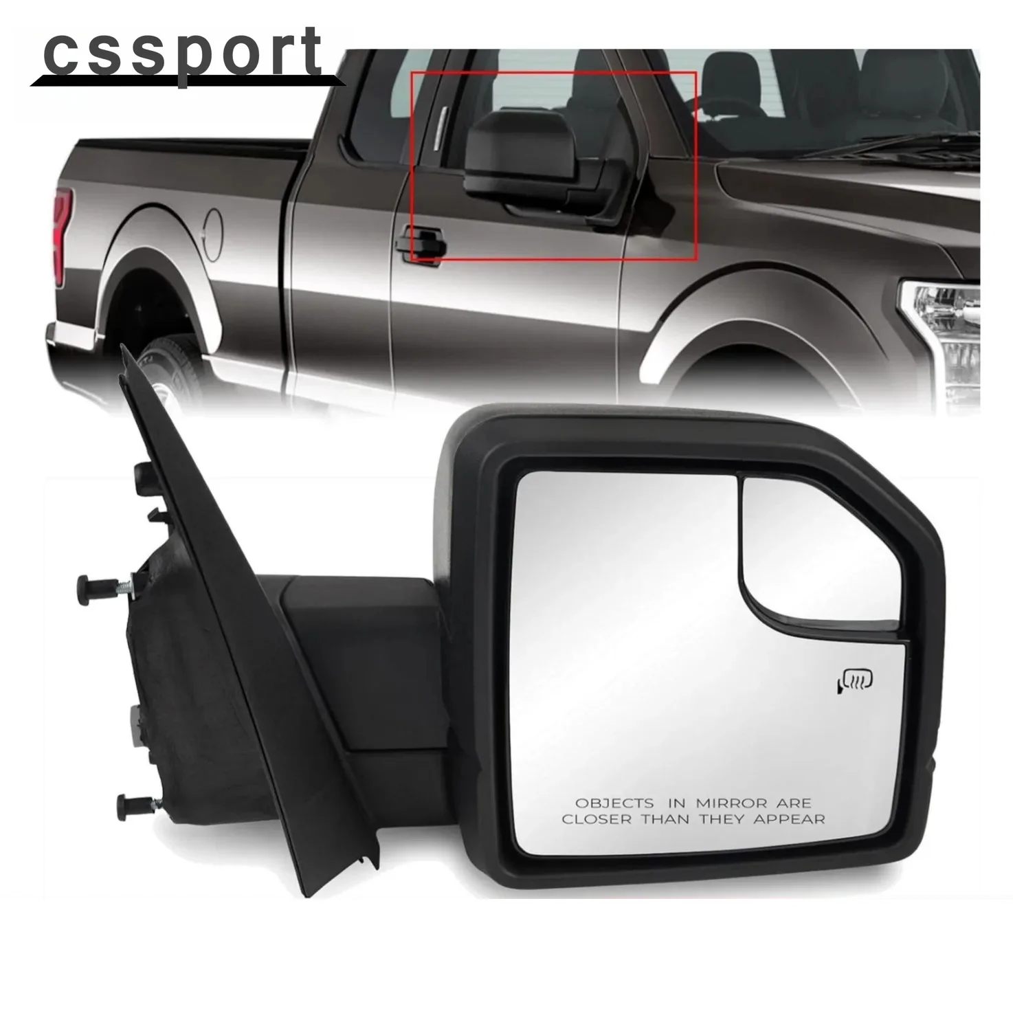 

FL3Z17682CB ‎ FL3Z17682CA FL3Z17682CC 6-контактное переднее правое зеркало с подогревом со стороны пассажира для Ford F-150 2015-2020 грузовика черный