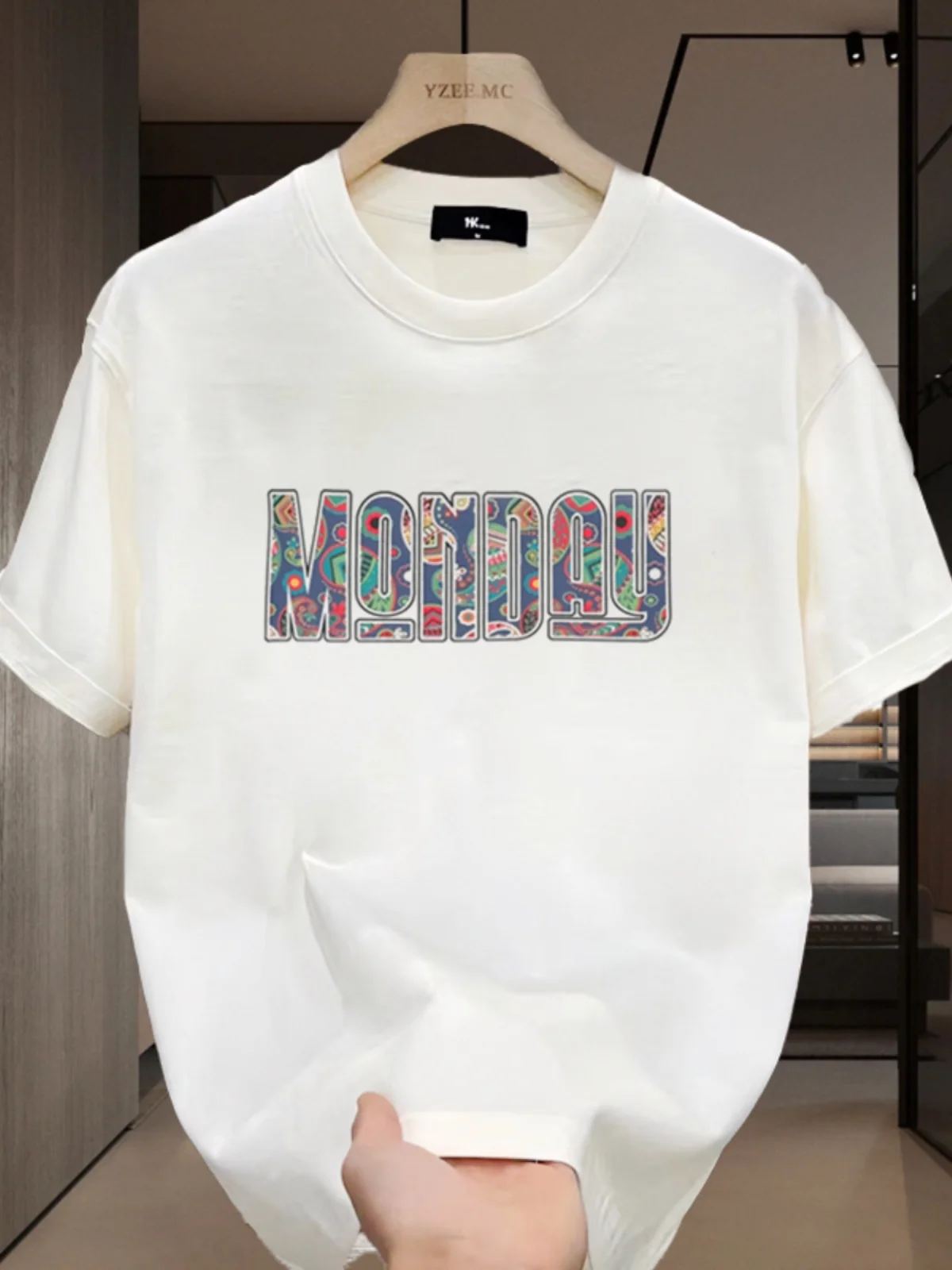 

Motorcycle 2025 New Handsome Pure Cotton Short-Sleeved T-Shirt Cotton Men's Summer Trendyy Street Loose