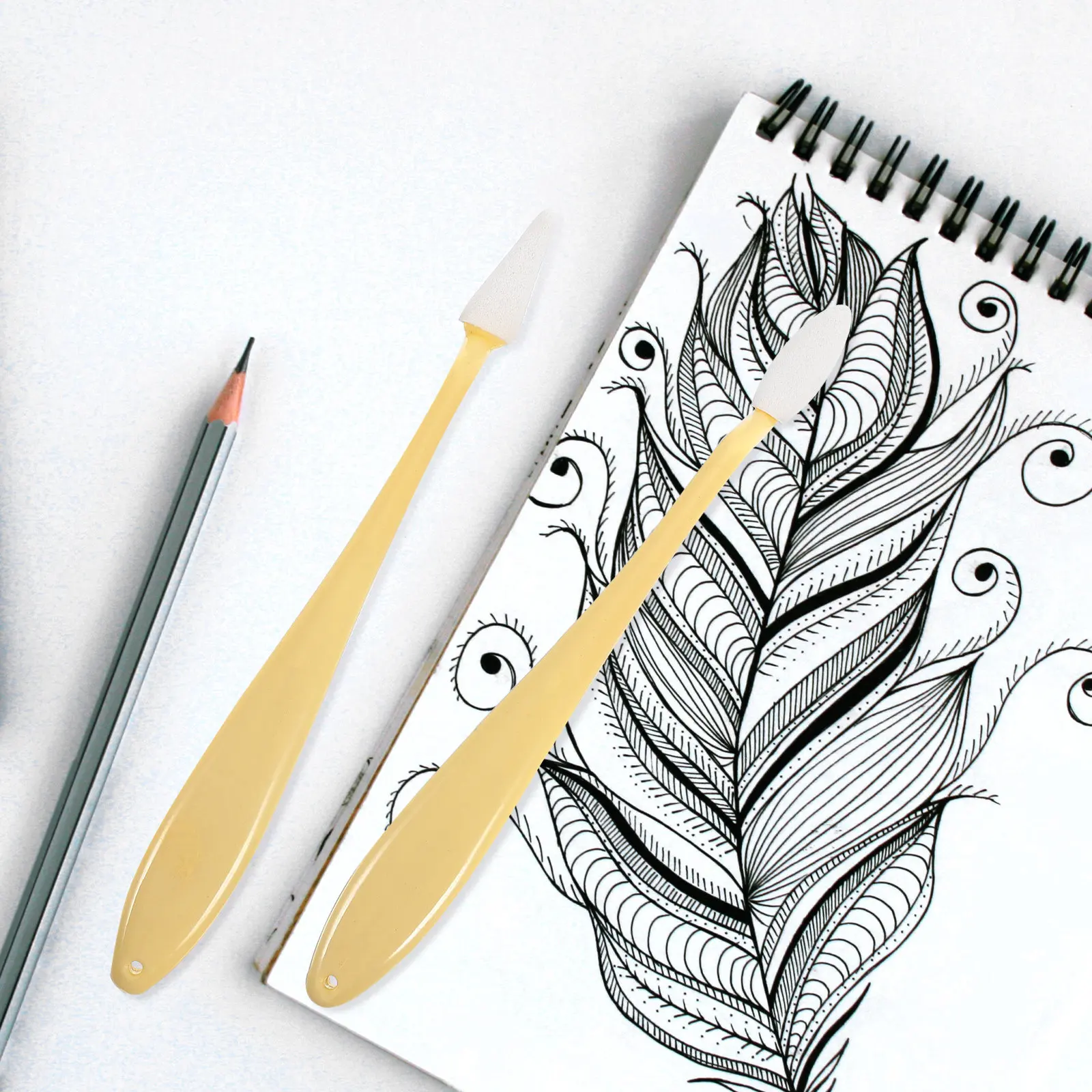 

1Set Paper Art Blenders Sketch Drawing Tools Plastic Blending Sticks Sketching Wipes Drawing Tools for Artist Charcoal Eraser