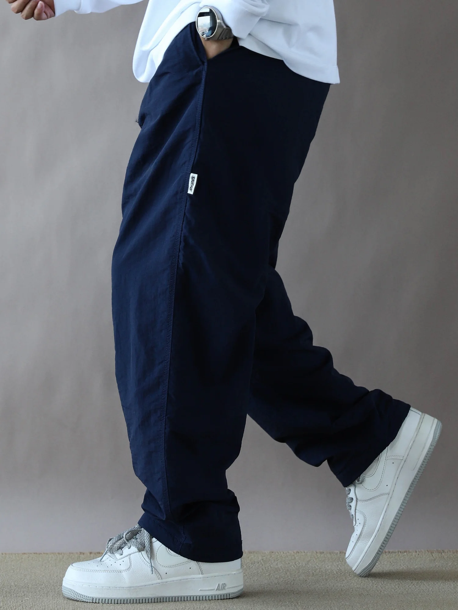 

Мужские повседневные брюки Thiened Fce Spor: свободные прямые длинные брюки в американском стиле для зимы и поездок на работу