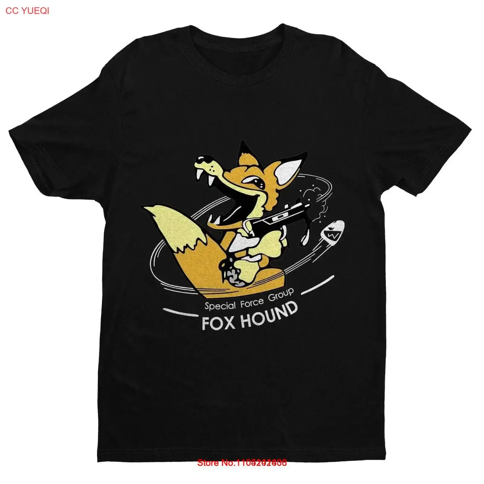 MGS Foxhound Emblem white Premium T shirt Classic Tactical Game s vintage Washed homme streetwear designer clothes Versatile