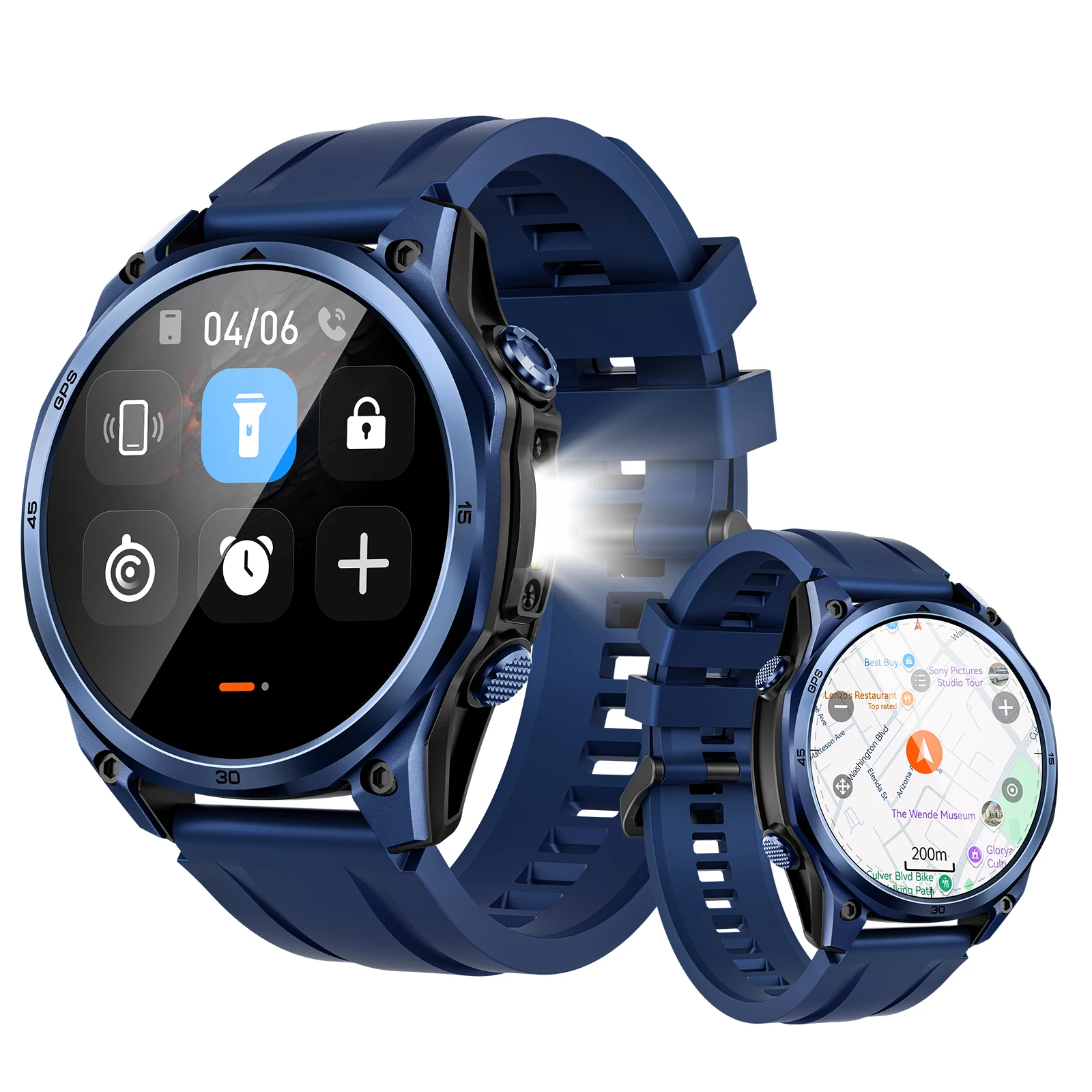 Montre connectée DOOGEE ANYWISE W1 PRO, résistance à l'eau 5ATM, carte hors ligne, GPS double bande, surveillance de la santé, fonction de rappel, musique locale