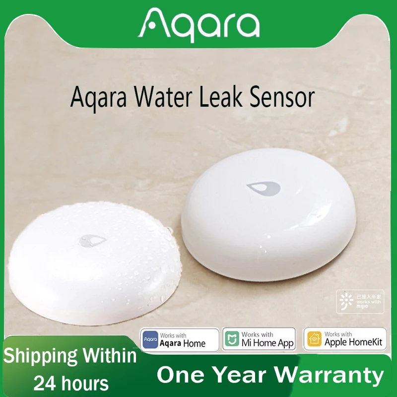 

Aqara Water Leak Sensor IP67 Zigbee Water Immersing Detector Alarm Security Soaking Sensor +CR2032 Battery Work With Mi Home