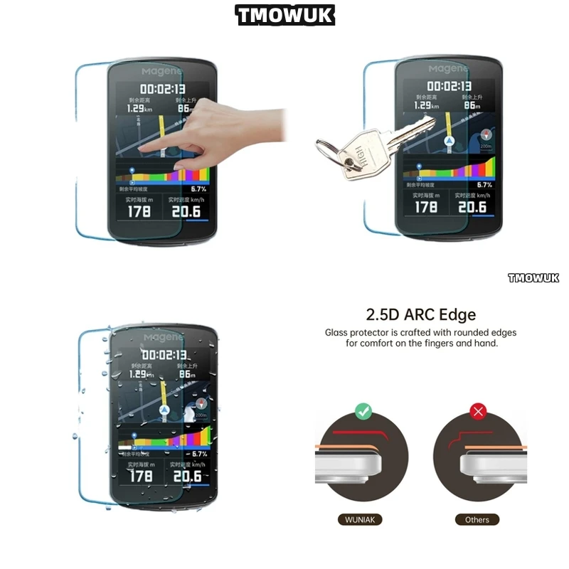 For Magene C706 C506 C606 C606Pro Durable Bike GPS Cover - Rain/Sweat Resistant Film
