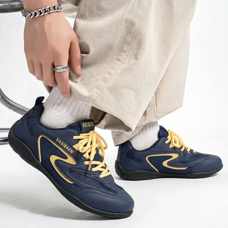 2026 New Summer Men Fashion Versatile Casual Soft Sole Sports Sneakers, Daily Light Breathable White Trainer Shoes