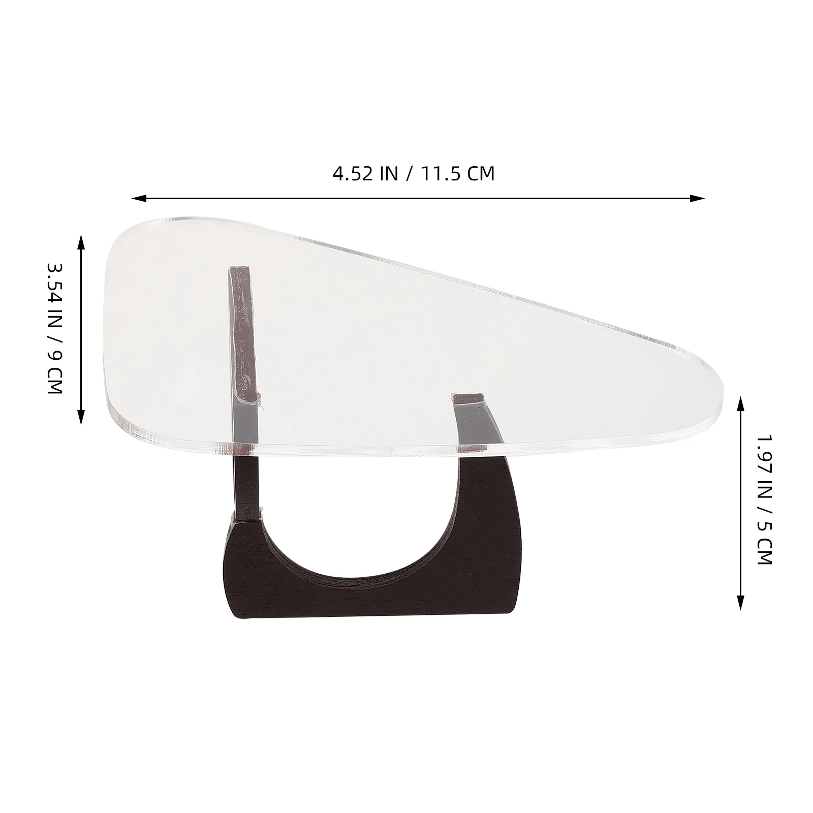 2 szt. Mini Stolik do Herbaty Trójkątny Realistyczny Mebel Miniaturowy do Domku dla Lalek Dekoracja Sceny Mebli Miniaturowych