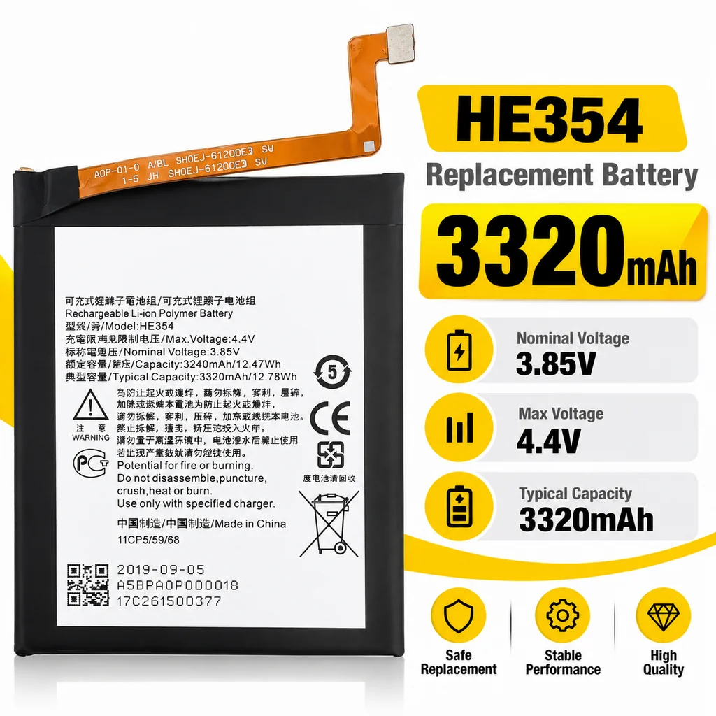 HE354 Mobile Phone Battery Replacement For Nokia 9 PureView TA-1094 A-1087 TA-1082 Cell Phone Repair Replacement Battery