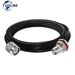 TNC RG58  Jumper Cable TNC Male Plug to TNC Female Bulkhead WiFi Antenna Extension Cable Low Loss Coaxial Cable 30cm 50cm 1M-5M