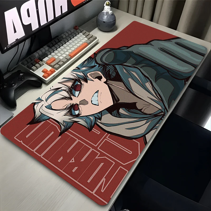 Mouse Pad PC Speed For E-sports Players Laptop Computer Gachiakuta Keyboard Pad Black And White Manga Desktop Mat Anime Mousepad
