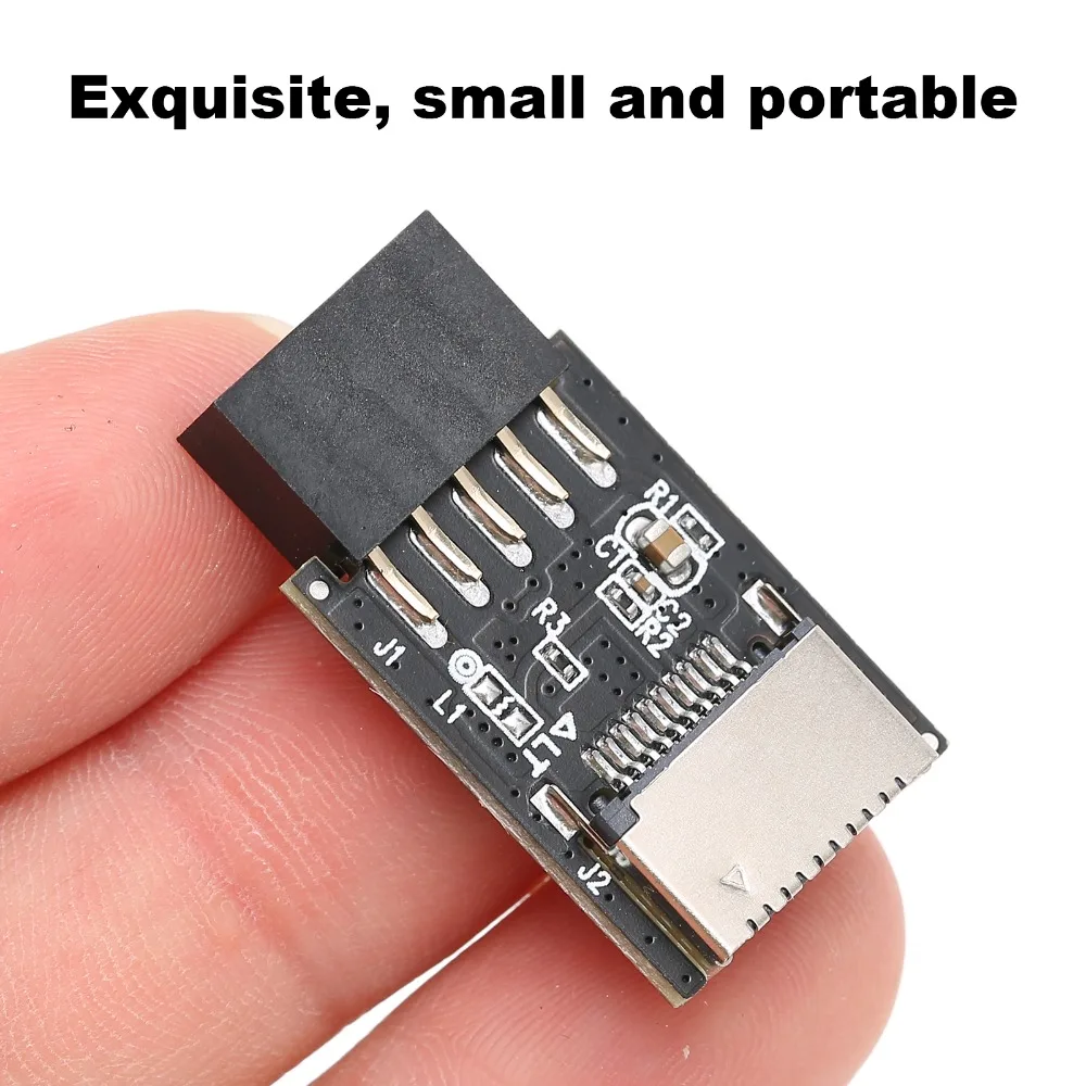 Fast Transfer USB2.0 to Type E Adapter Internal Header Black Front Type E Adapter Motherboard USB2.0 Adapter PCs Front Panel