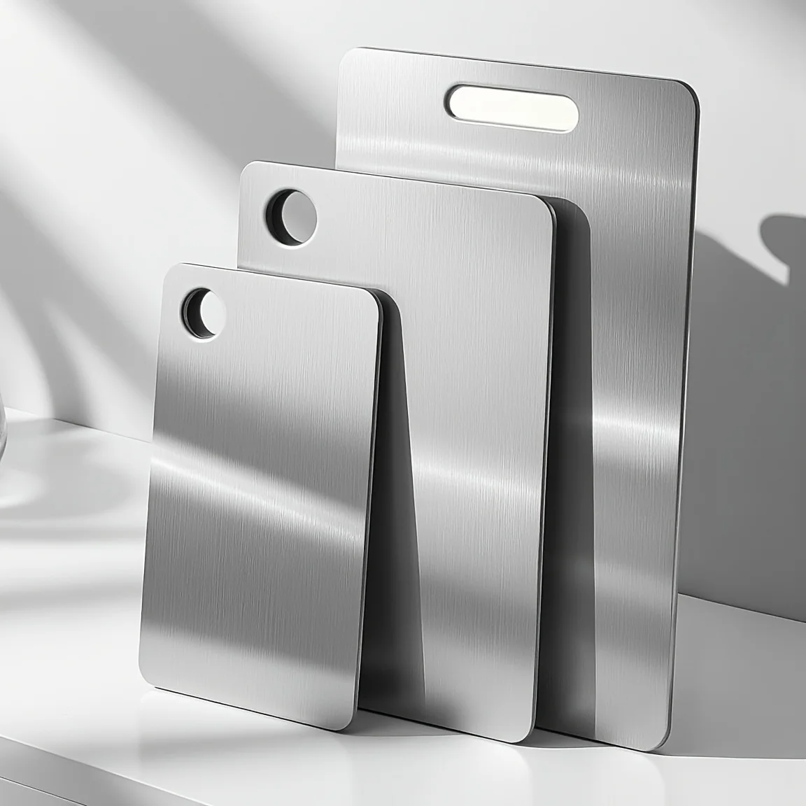 

316 Stainless Steel Panel and Chopping Board Kitchen Household Thickened Double Sided Cutting Board Block Kneading Dough Board