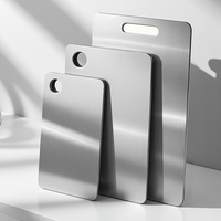 316 Stainless Steel Panel and Chopping Board Kitchen Household Thickened Double Sided Cutting Board Block Kneading Dough Board