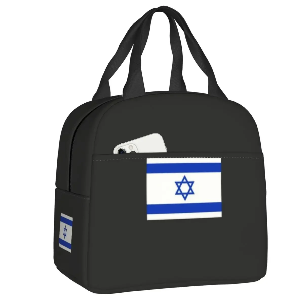 Custom Israel Flag Lunch Box for Women Leakproof Patriotic Thermal Cooler Food Insulated Lunch Bag School Children Student