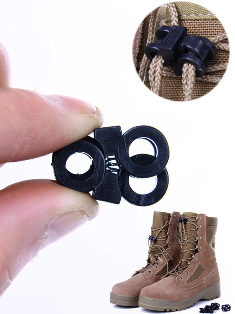 بوم مظلة حبل مشبك أربطة الحذاء السريع في الهواء الطلق المضادة للانزلاق المحمولة أبازيم مناسبة للأحذية وحقائب الظهر مجموعات السفر التخييم #5