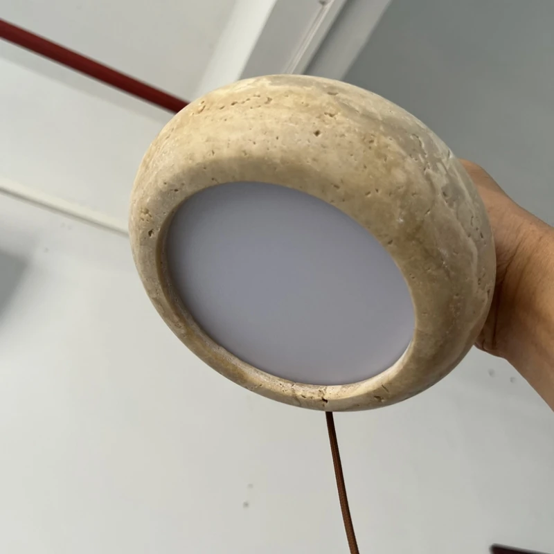 JIANKIXING Modern Yellow Travertine Pendant Suitable for Dining Island Living Study Room Atmosphere Decor Lighting free Shipping