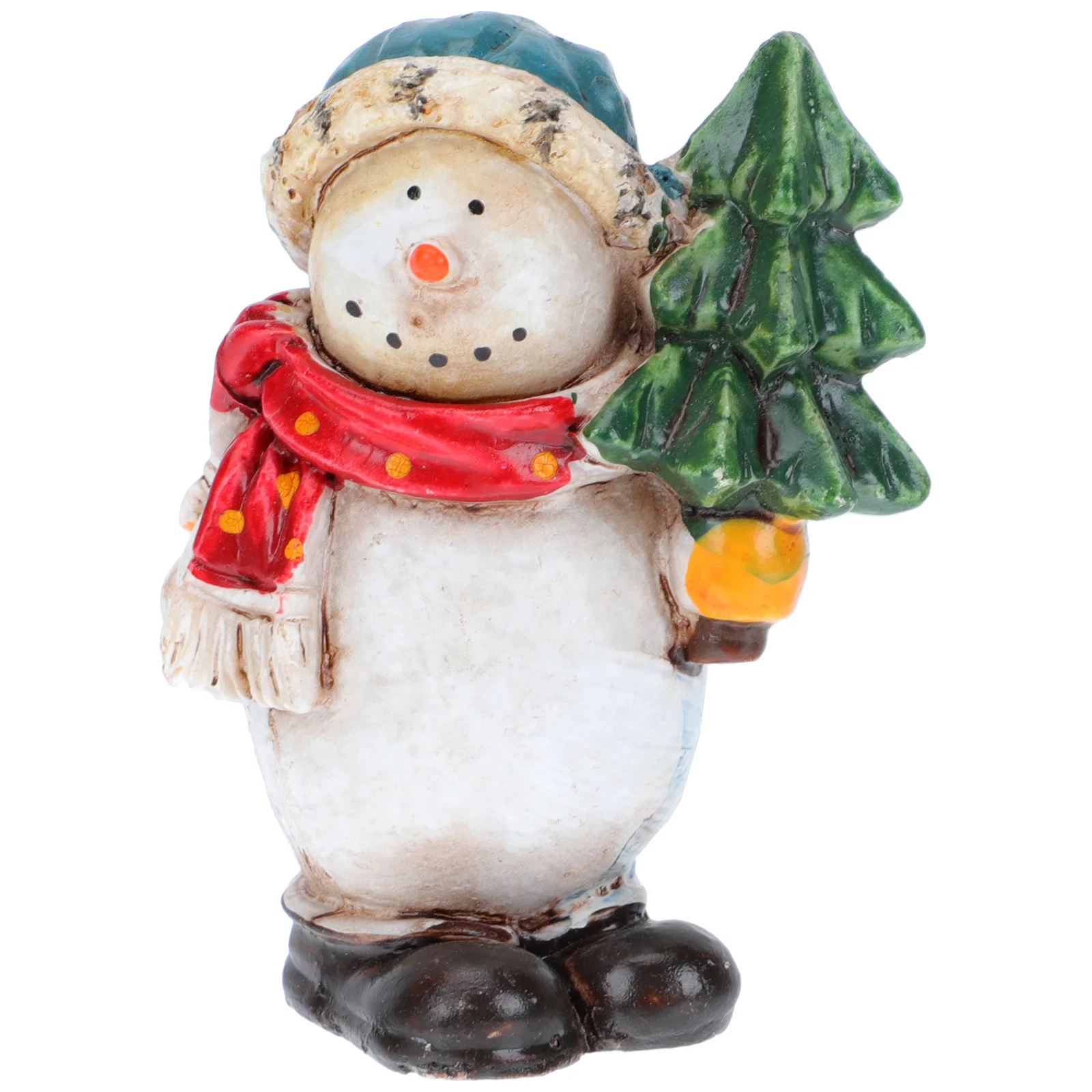

1Pcs Christmas Snowman Resin Ornament Desktop Decoration Small Handcrafted Resin Craft Xmas Home Adornment Charming Home Table