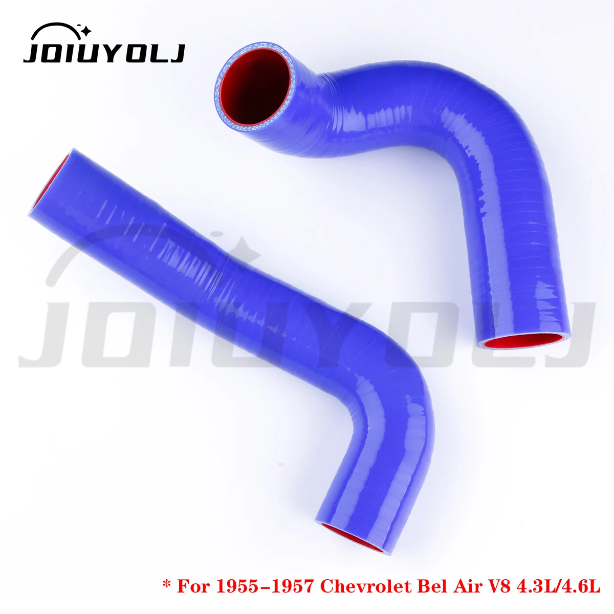 2pcs For 1955 1956 1957 Chevrolet Bel Air V8 4.3L/4.6L Silicone Radiator Hose Coolant Tube 11 Color