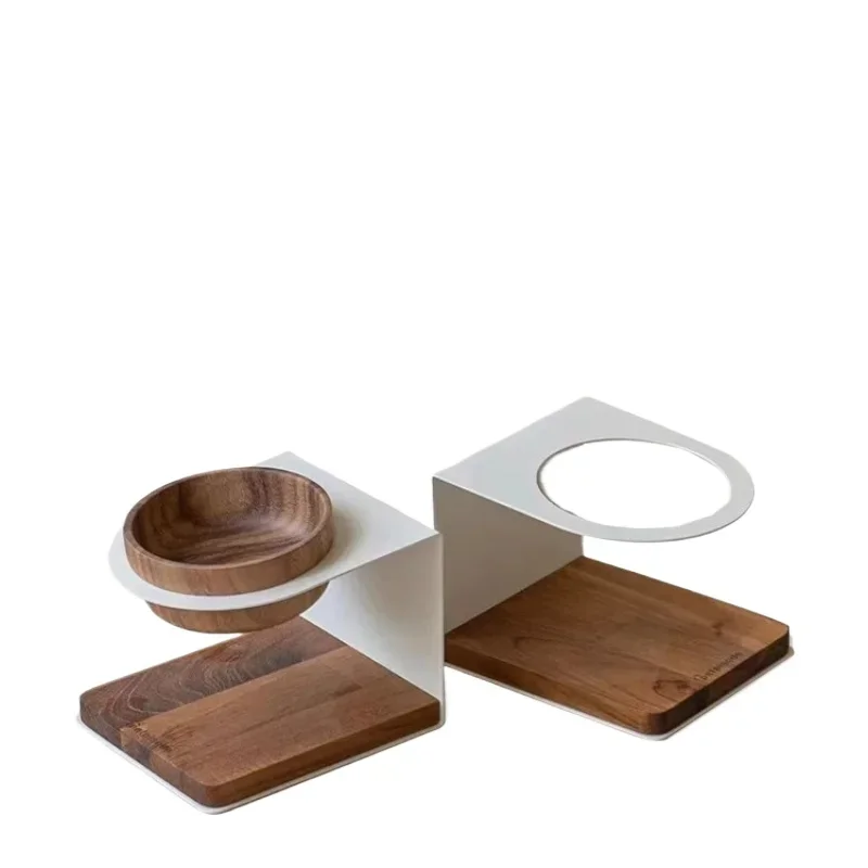 Special pet bowl for protecting cervical vertebrae cats, not easy to overturn, anti-black chin oblique mouth bowl