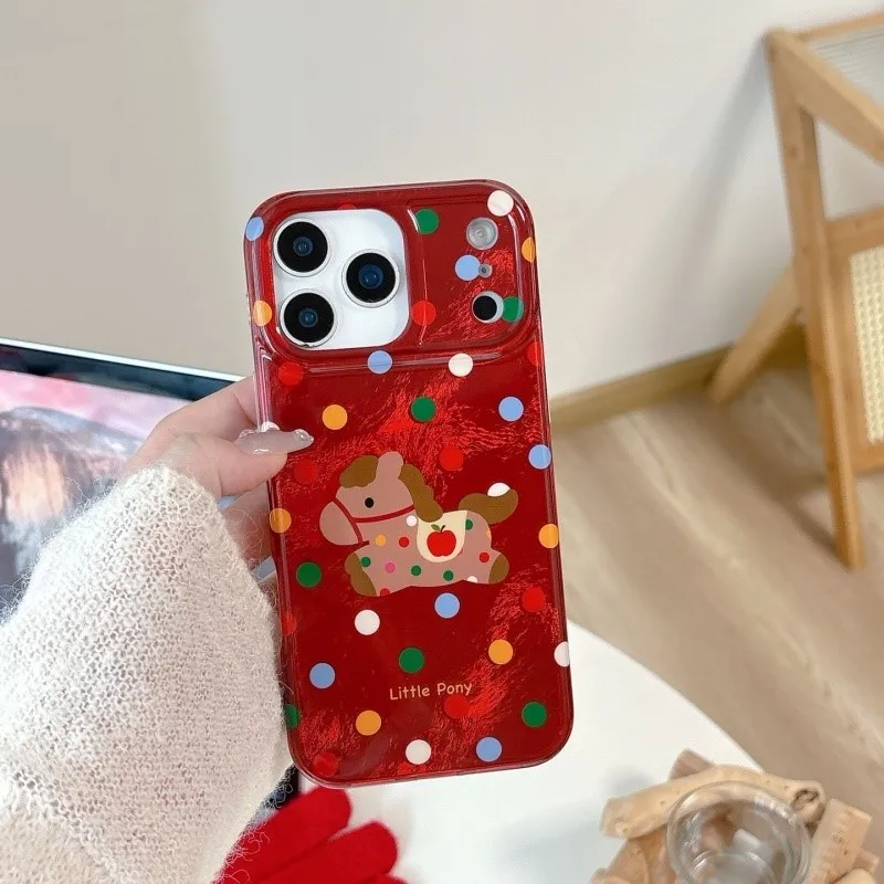 

Чехол для объектива Polka Dot для iPhone 7 Pro Max, новогодний красный, без пылезащитного чехла для хранения одежды (6 шт.)