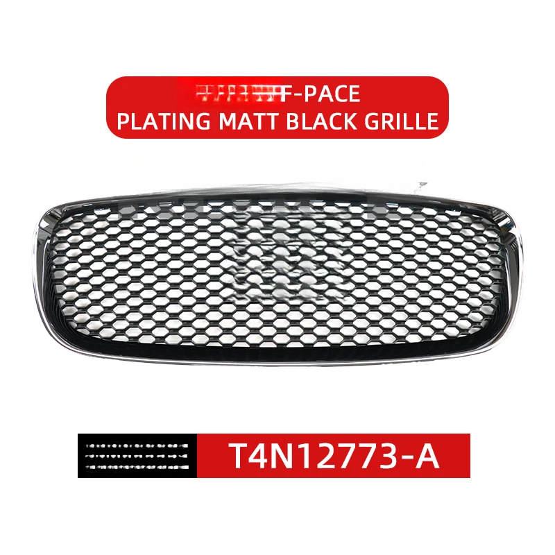 Hot Selling ROVCE Front Radiator Grille, ABS Chrome Plating Grill Aftermarket Replacement Body Kit for Jaguar F-PACE Tuning Acce