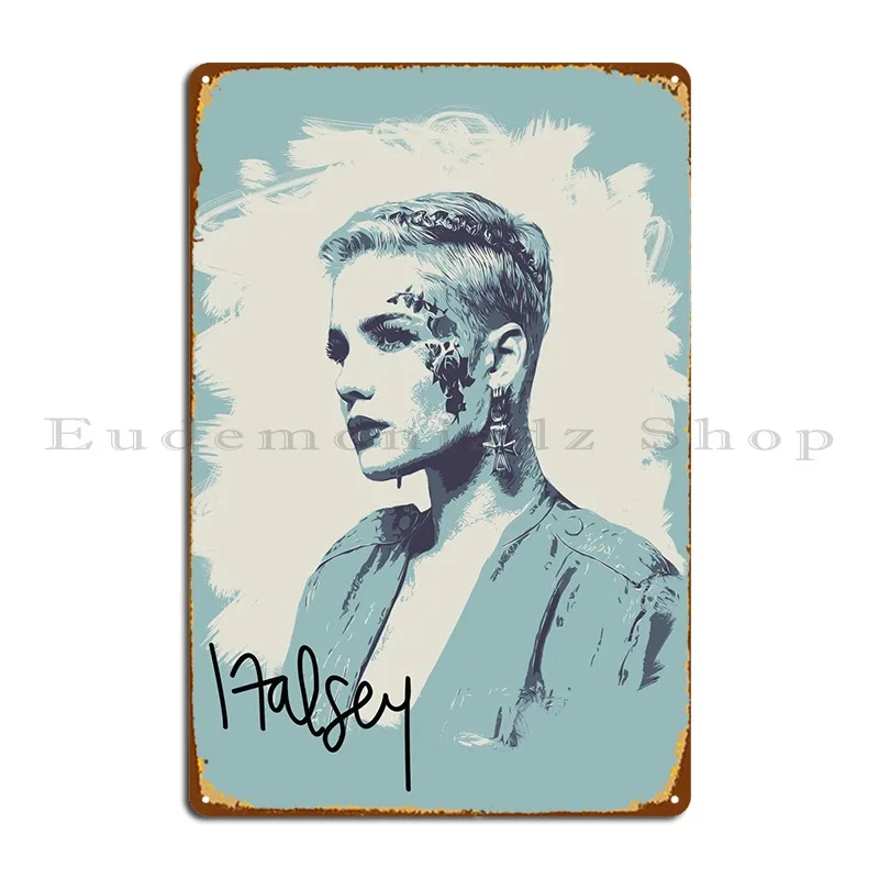 Halsey Illustration Art Metal Plaque Wall Mural Decoration Living Room Printed Wall Mural Tin Sign Poster