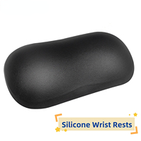 NEW Silicone Mouse Wrist Rest Support Ergonomic Leather Surface Hand Rest Pad Cushion Non-Slip PU Base for Gaming Office Laptop