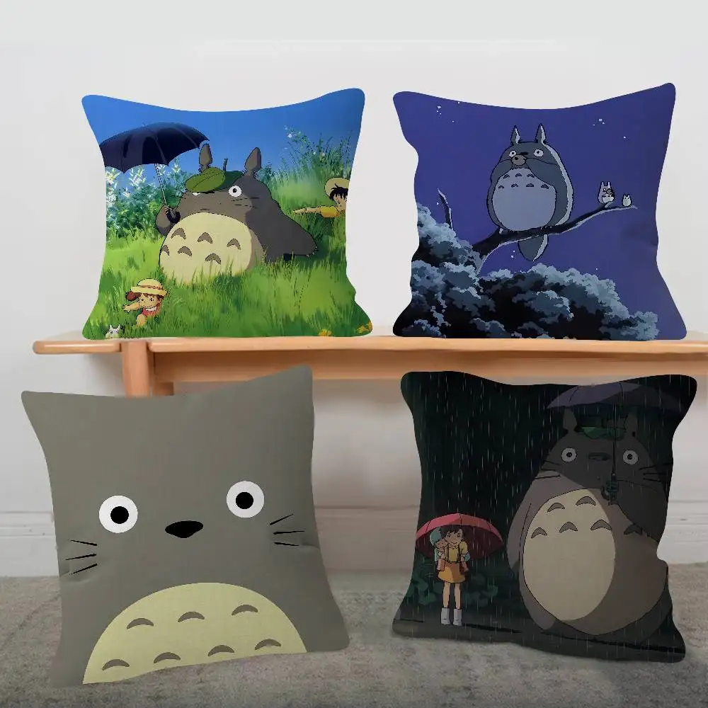Cartoon Cute T-TOTOROS Mini 45*45cm Cushion Cover Pillow Cover Decor Pillowcase Home Pillowcase For Couch Pillow