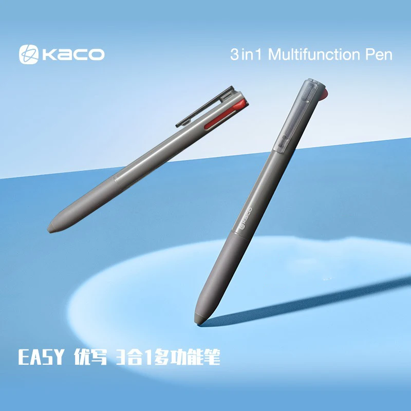KACO Multifunction Gel Pen,3in1 Black/Red Pen/Mechanical Pencil 0.5mm Stationery canetas,For Daily Record Write,School Test Note