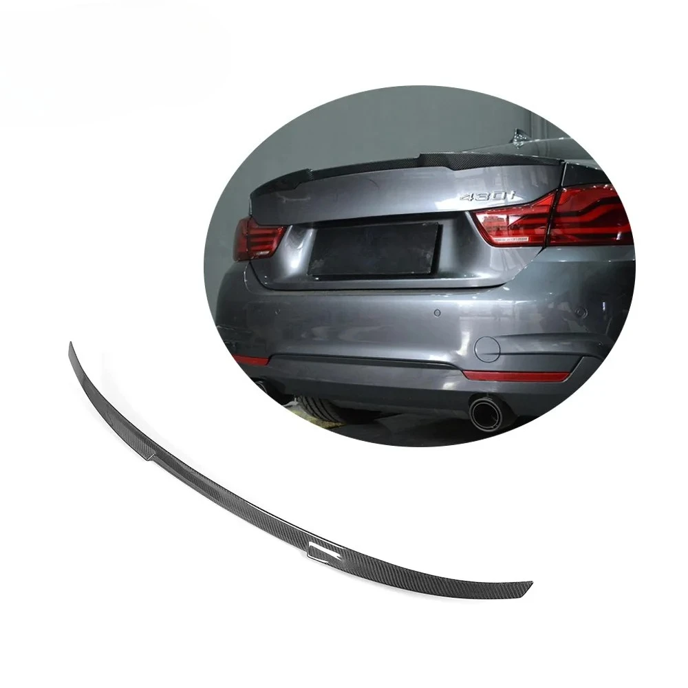

P Style M4 428i Carbon Fiber Rear Trunk Spoiler Lip For BMW F32 428i 435i Coupe 2014-2015