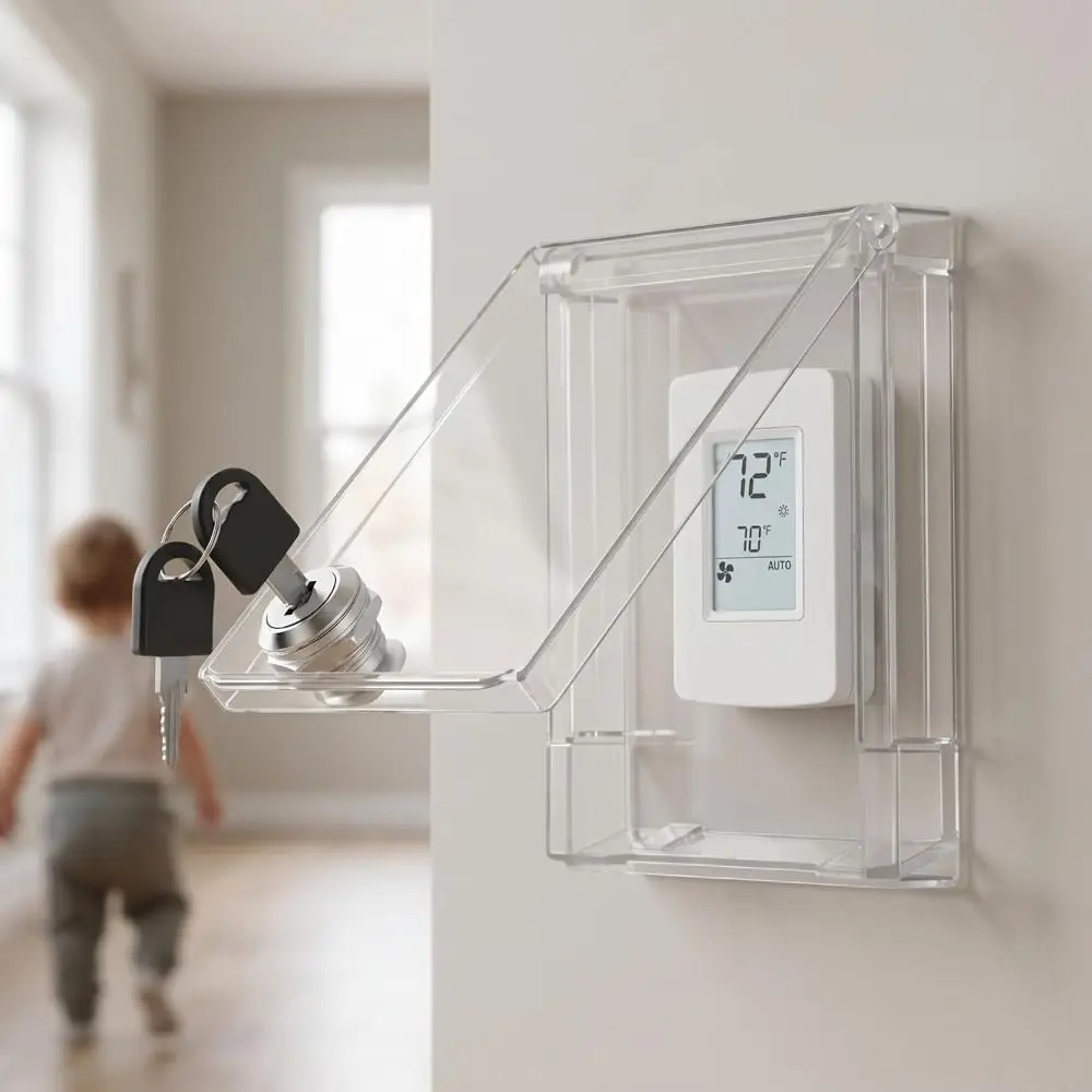 NEW Ultra-thin Child Safety Cover Childproof Transparent Wall Switch Guard Lockable Light Switch Plate Covers Kindergarten