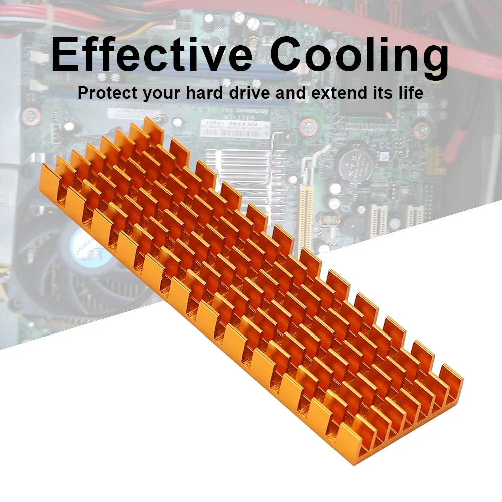 Cooling Fin for Desktops M.2 SSD 2280 PCIE  State Drive Heat Sink Cooling Fin 70x22x6mm for Desktops Heat Sink for Desktops