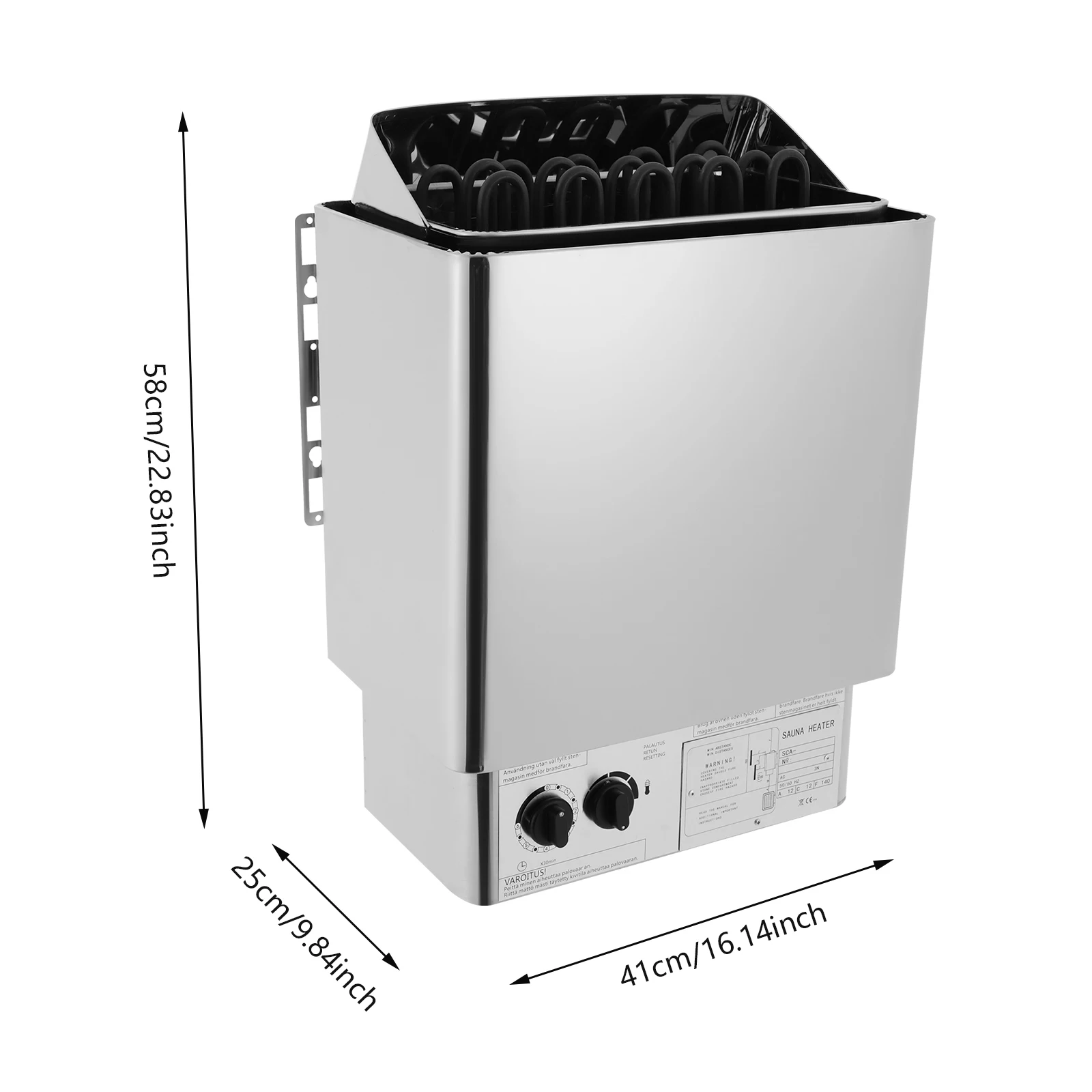 NIEUWE 9KW Elektrische Saunaoven met Oververhittingsbeveiliging en Timer Temperatuurbereik 0-110 ° C Saunaoven 9 m³ Wandmontage