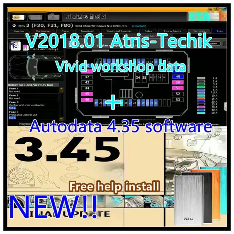 

Repair Auto software Vivid 2018 Workshop DATA 2018 Atris-Technik Europe Automotive Car Software+ autodata 3.45 software
