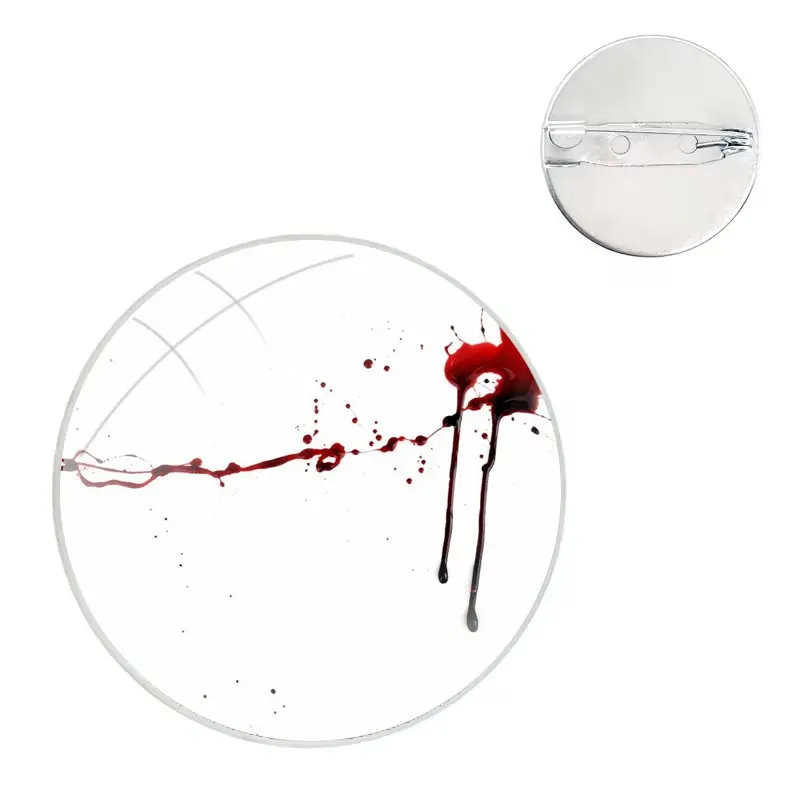 HALLOWEEN BLOODY SPLATTER Pins Badge Metal Brooches For Clothes Backpack Decoration gift