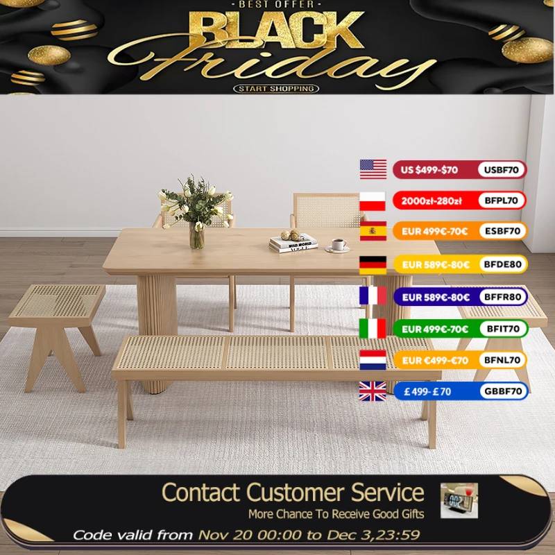 

Wooden Non Slip Unique Table Party Study Event Office Salon Dining Table Living Room Modern Mesa De Jantar Furniture Home