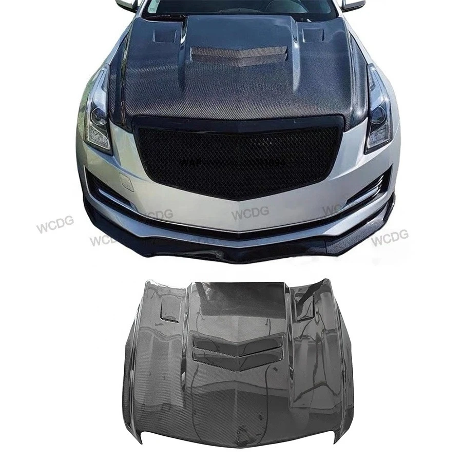 

High Quality Carbon Fiber Engine Hood for 2013-2015 for-Cadillac ATS New Front Hood Bonnet Air Vent Cover Car Bodykit